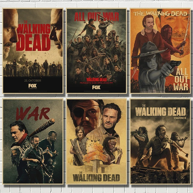 Hot The Walking Dead Season 7 Classic Movie Kraft Paper Poster Bar Cafe  Living Room Dining Room Wall Decorative Paintings - AliExpress