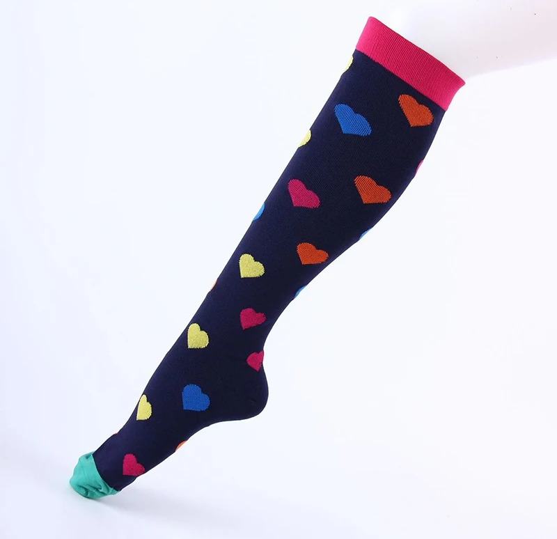calcetines ciclismo Compression Socks Running Socks Men Women Fashion Breathable Wicking Outdoor Football Soccer Ski Hiking Sock
