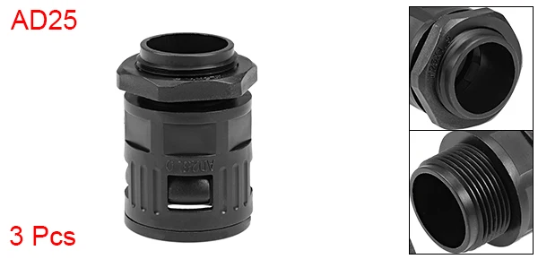 AD25-M25 uxcell AD25-AD54.5 PG21-PG48 M25-M64 Plastic Cable Gland Corrugated Tube Connector Pipe Joints Clamps Strong Durable Stretch - Цвет: AD25-M25