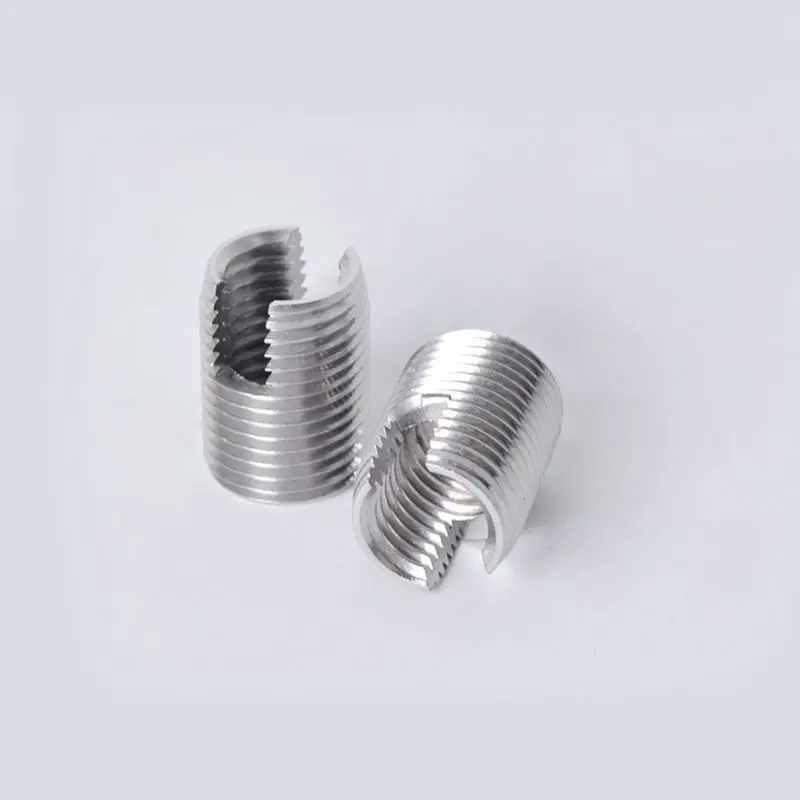 

302 Stainless Steel Self-Tapping Threaded Sleeve Slotted Thread Protection Bushing Sleeve M12*1.75*22mm
