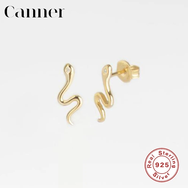

Real 100% 925 sterling silver Snake Ear Jacket Earrings For Women Reptile Jewelry Animal Stud Earrings Fashion Jewelry Gift