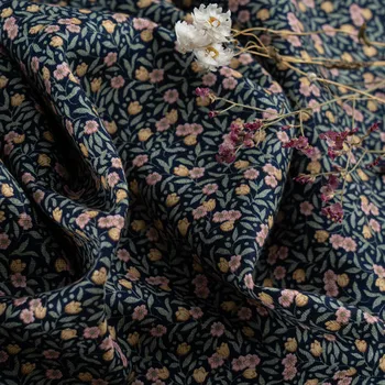 

High grade pure cotton fabric Floret printing tissu Autumn winter Gown Dress patchwork