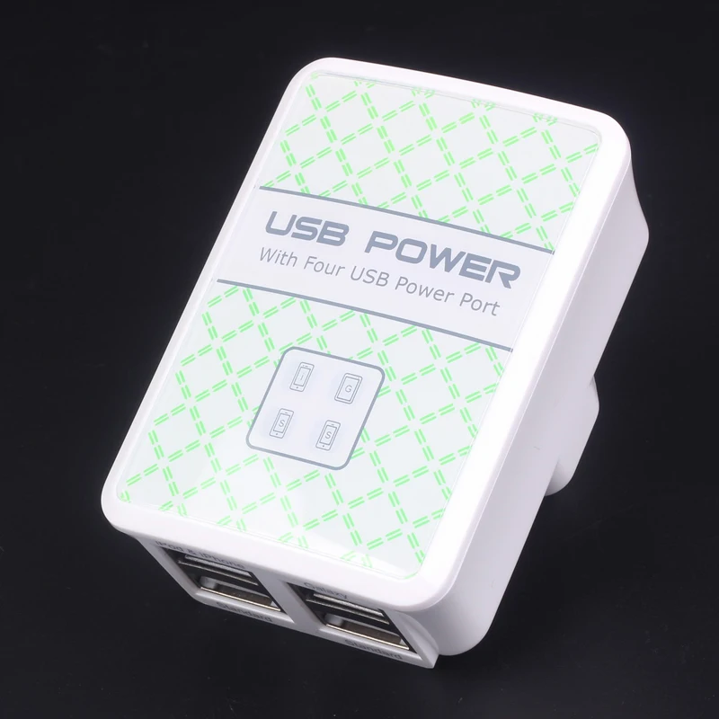 США/ЕС/Великобритания 4 порта USB настенное зарядное устройство Быстрая зарядка путешествия USB адаптер питания для iPhone 6 Galaxy S6 высокое качество