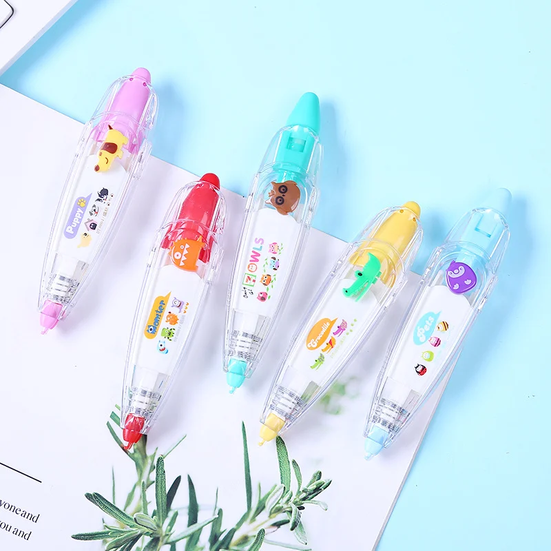 4 м длинная декоративная Корректирующая лента Kawaii креативный пресс тип Корейский мультфильм дневник наклейка для учебы канцелярские принадлежности для школы и офиса
