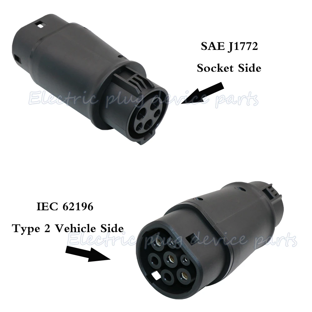 New SAE J1772 Charging Adapter Charger Connector for Tesla S/X Renault Zoe  Type 1 and Type 2