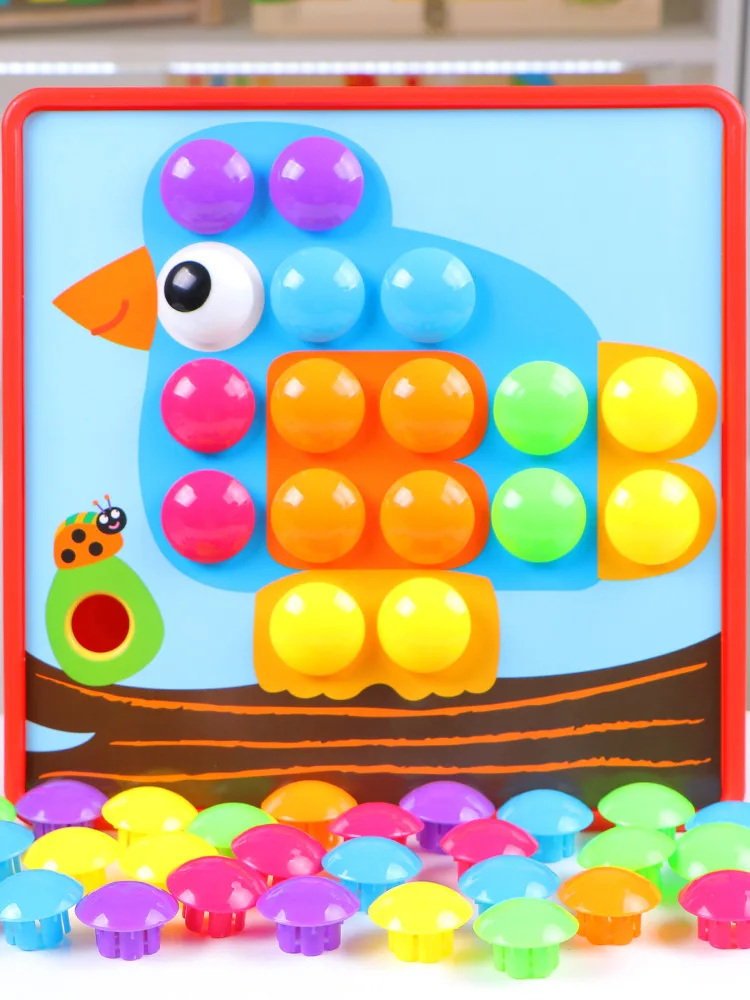 

A Year of Age Jigsaw Puzzle Baby 1-2-3 Children Men's Large Size Intelligence Mainland China Mushroom Nail Fight Inserted Educat