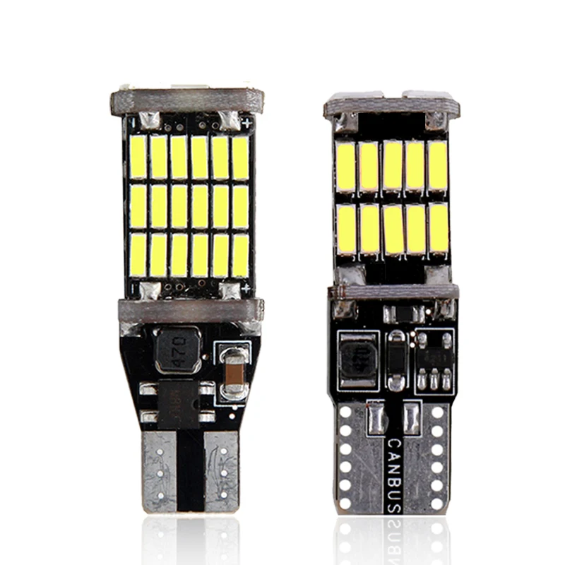 2x Автомобильный светодиодный светильник T15 W16W Canbus 12 В 4014SMD белый 850Lm T10 W5W фонарь