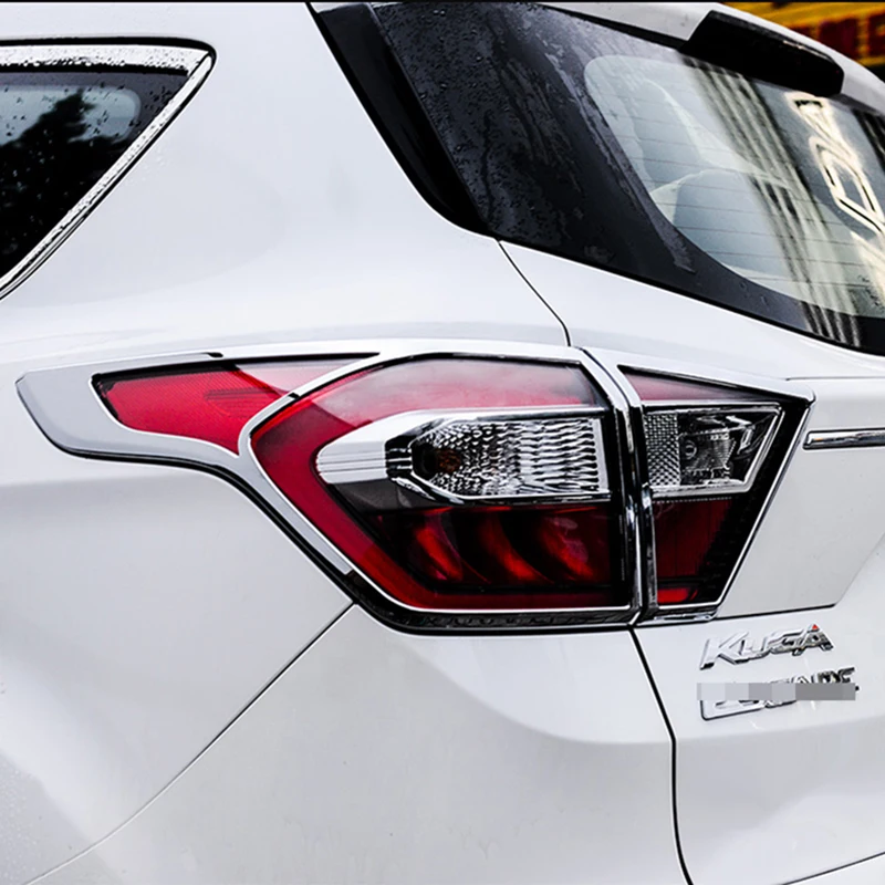 4 шт. для Ford Kuga ESCAPE- ABS хромированный задний фонарь лампа обрамление чехла капота автомобиля для укладки волос