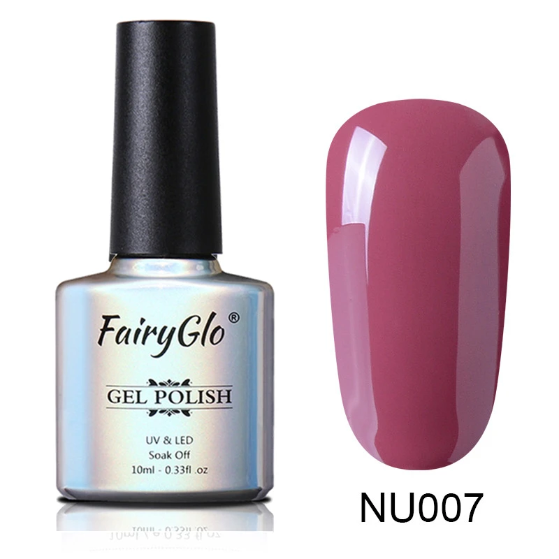 NU007 FairyGlo 10 мл розовый лак для ногтей УФ Гель-лак удаляемый путем отмачивания лак Декоративный Лак для ногтей Vernis полу Перманентный лак для ногтей УФ-гель лак - Цвет: NU007