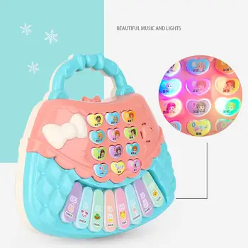 

Kuulee Music Piano Handbag Children Electronic Piano Girl Play House Multifunction Handbag Random music piano handbag Plastics