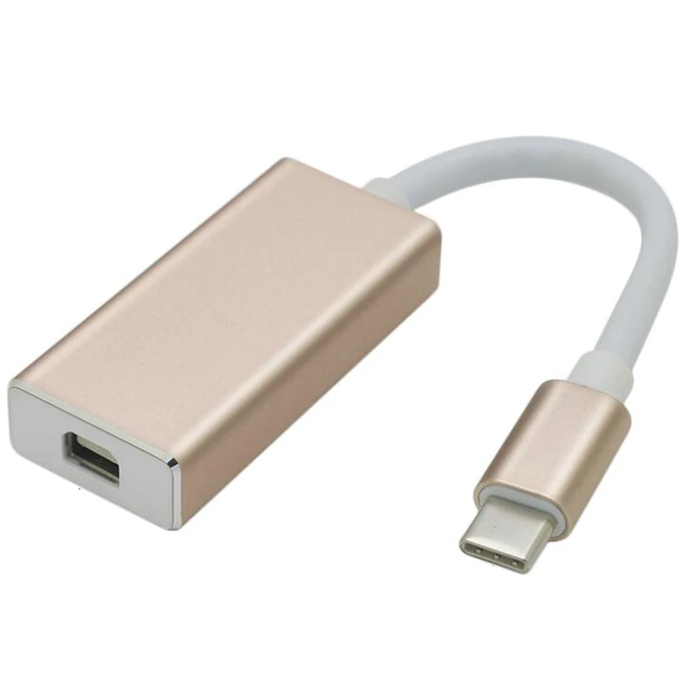 Gold Тип-c USB 3,1 Мини DP 4K 60 Гц адаптер Thunderbolt 3 USB-C мини адаптер портов дисплея конвертер для MacBook Pro - Цвет: Gold