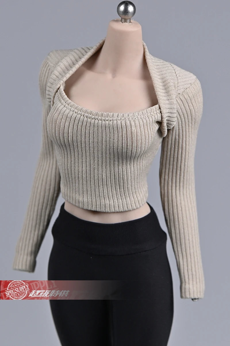 1/6 Female Sweater Dress Long Sleeve Tight Clothes Model For 12‘’ TBL PH Body 