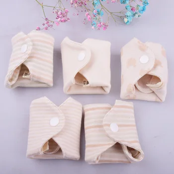 

5pcs Reusable Sanitary Towel Pads Cotton Washable Breathable Sanitary Pads for Women Lady (Random Pattern)