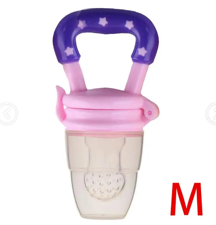 Pink M Pacifier Детский Прорезыватель для кормления свежие фрукты еда дети соска безопасная поилка молоком соска для бутылочки свежие фрукты Нибблер детский Прорезыватель - Цвет: Pink M Pacifier