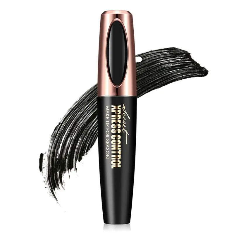 

4D Mascara Kit With Fiber Set Makeup Longer Thicker Waterproof Black Eyelashes Eyebrow Serum Eyelash Extension Cosmetic