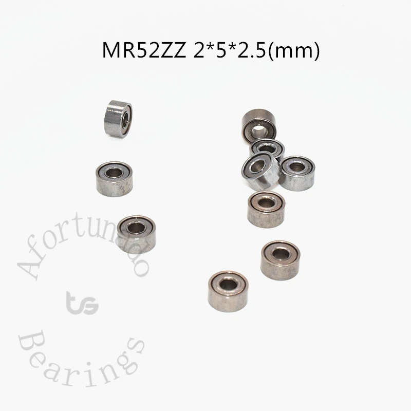 Bearing 10pcs MR52ZZ 2*5*2.5(mm) free shipping chrome steel Metal Sealed High speed Mechanical equipment parts 5 10pcs miniature bearing steel metal shield bearing 6700z 6701z precision high speed thin walled roller bearing