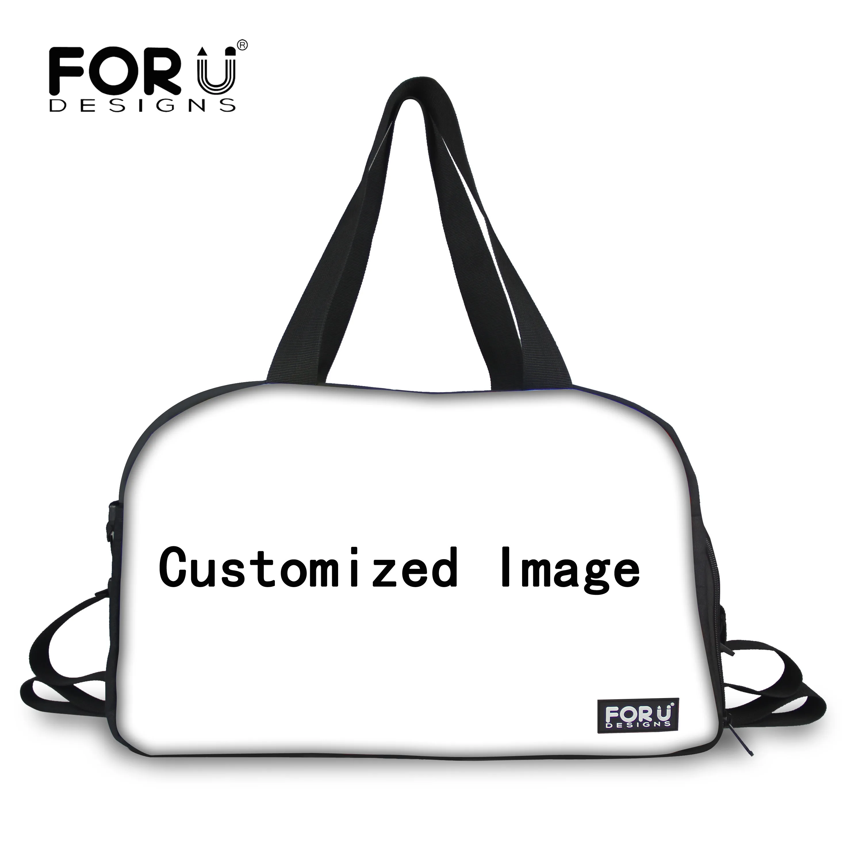 FORUDESIGNS PU Shoulder Bags Customized with Own Logo Printing Women Handbags and Purses Wallet Casual Large Bolsos Mujer - Color: travel bag T