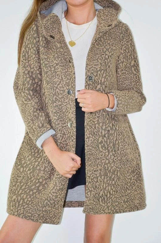GREYMODA ABRIGO MUJER PUNTO LEOPARDO