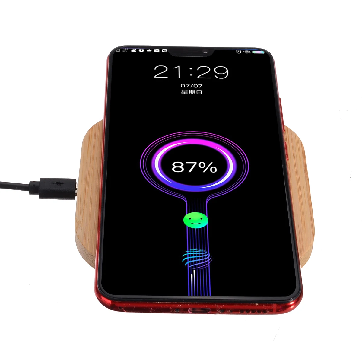 Portable Square Wood Bamboo Qi Wireless Charger Charging Pad Mat For iPhone 8 Plus X Samsung Galaxy S6/S6 Edge For Nexus 4 5 6