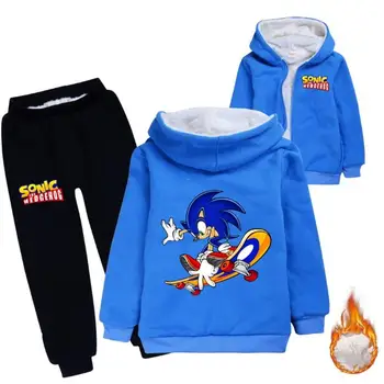 

Hot Cartoon Game the Supersonic Baby Kids Hoodies Sets Boy Clothes T-shirt Hooded Little Girl Clothing Boys Shirt 2020