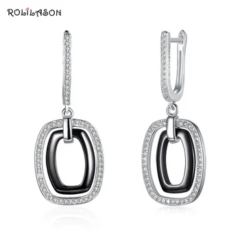 

Simple design 925 sterling silver drop earrings for girl fashion earring pure silver wedding jewelry 6,4G SE32