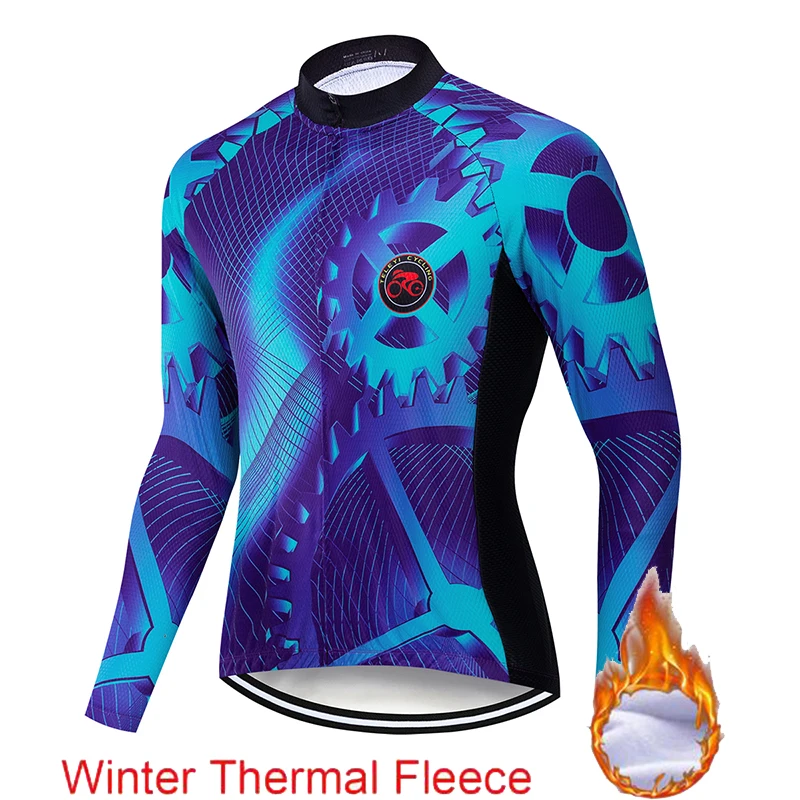 Cycling Clothes Ropa ciclismo теплая Зимняя Теплая Флисовая велосипедная одежда, мужская Трикотажная одежда, костюм для езды на велосипеде, MTB Одежда, комбинезон, комплект - Цвет: Cycling Clothes