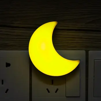 

HiMISS Control Mini Moon LED Night Light for Dark Night Children Bedroom Bedside Night Lamp US Plug Baby Sleeping Lighting