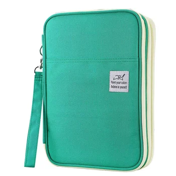 

192 Slots Large Capacity Pencil Bag Case Organizer Cosmetic Bag for Colored Pencil Watercolor Pen Markers(Green)
