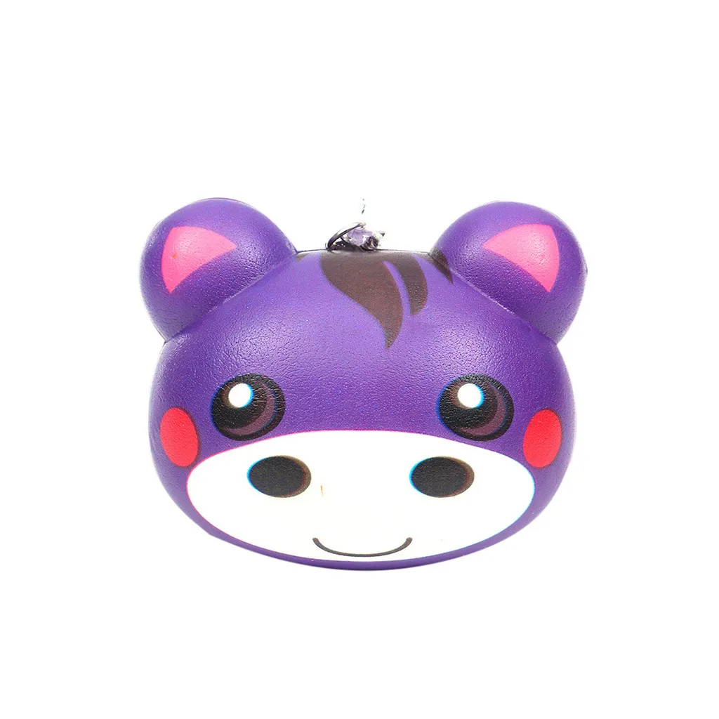 Mini Adorable Bear Slow Rising Kids Fun Toy Stress Reliever Gift Backpack Accessories Decorations lanyard keychain gadgets #A