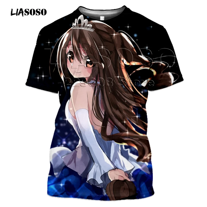 LIASOSO летняя новинка Мужская и Женская толстовка с 3D принтом аниме Idol Master футболка