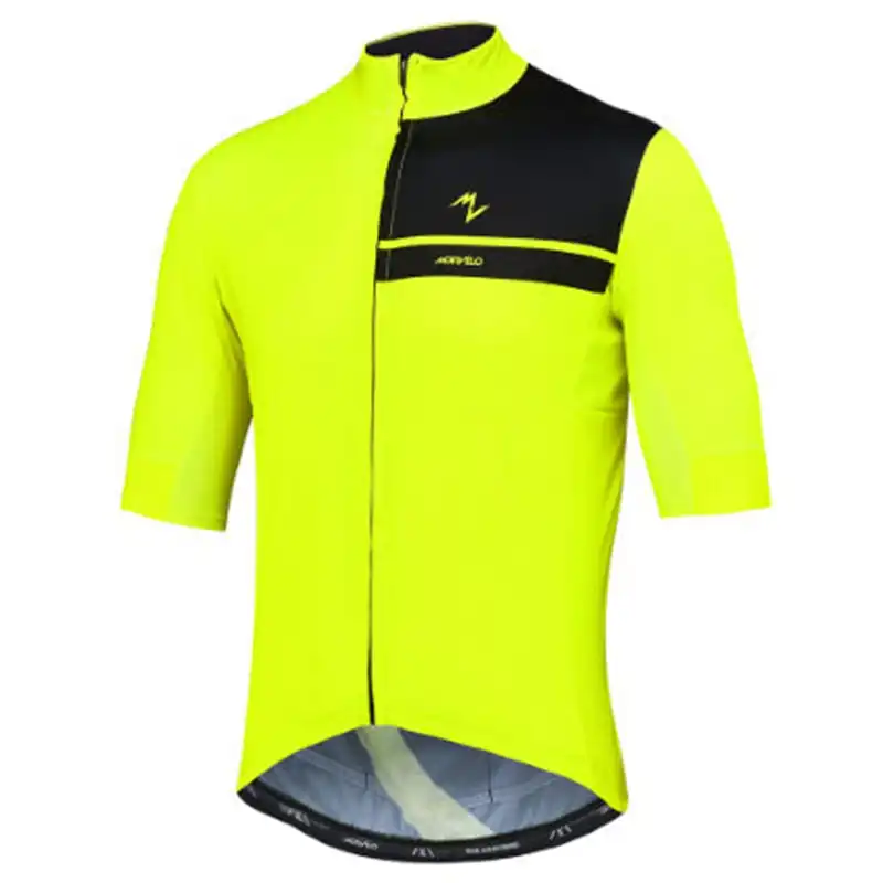 fluorescent yellow cycling jersey