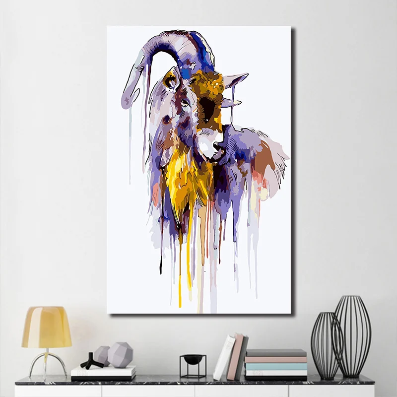 DIY digital painting abstract animal creative animal painting art living room hand-painted decorative painting decompression