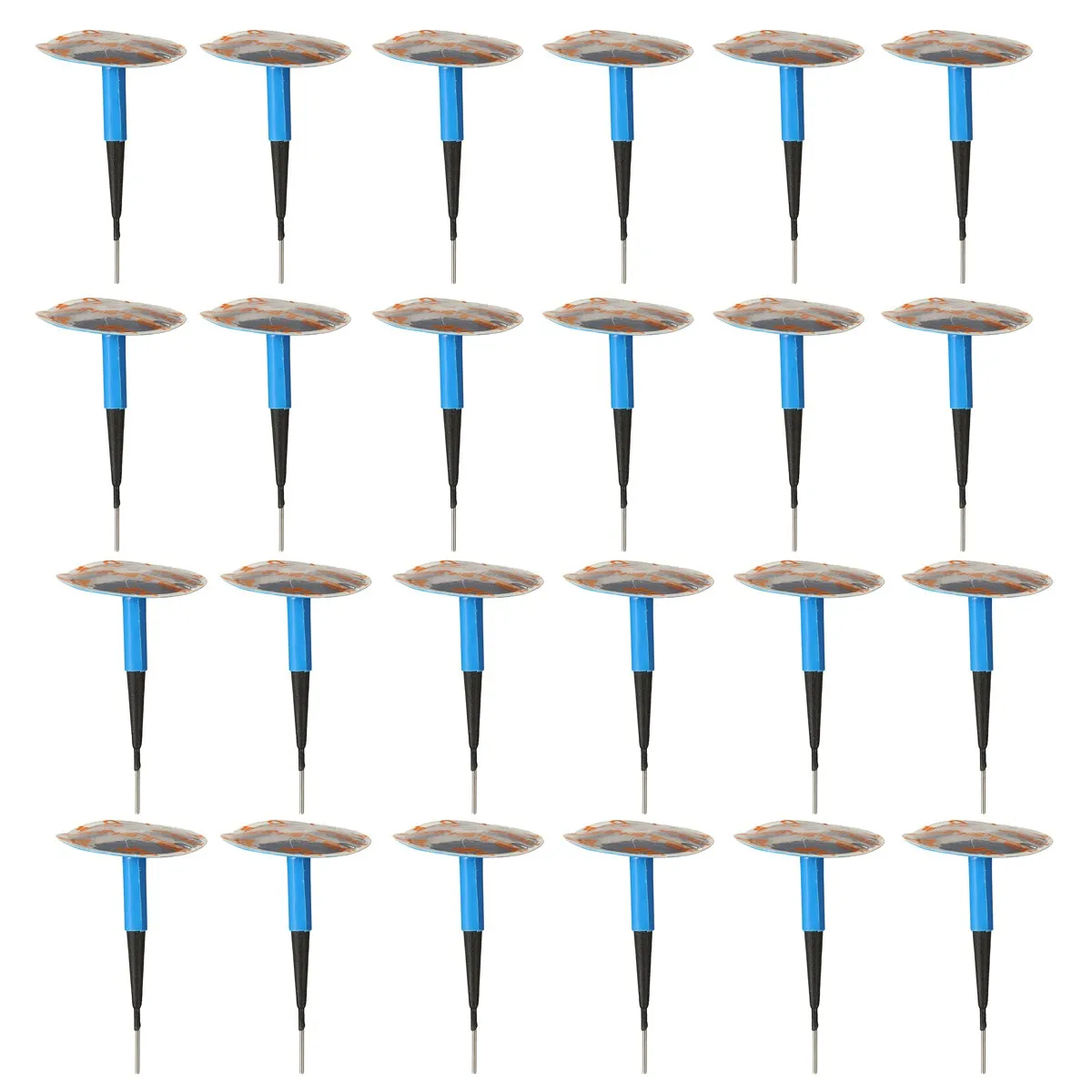 

24Pcs Car Truck Tyre Puncture Repair Tubeless Wired Mushroom Plug Patch Kit 6mm