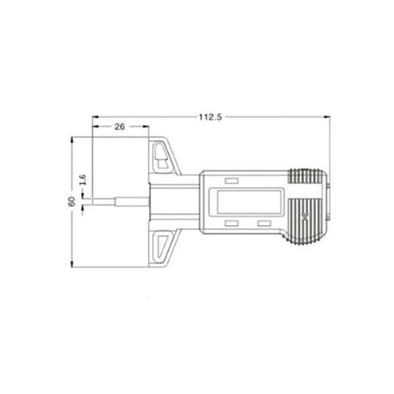 Электронный цифровой измеритель Глубина рисунка протектора 0-25 мм Датчик протектора датчик давления автомобиля датчик безопасности глубокий штангельциркуль датчик глубины