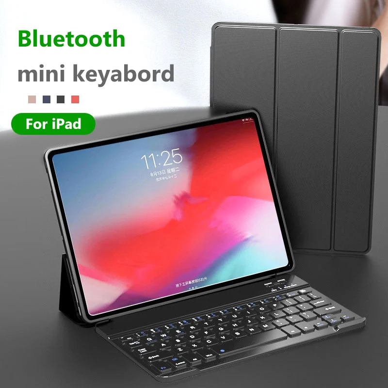 

Mini Wireless Bluetooth Keyboard Case For iPad 2 3 4 Air Air2 New 2017 2018 Pro 9.7 10.5 11 inch Tablet Cover For iPad Mini 4 5