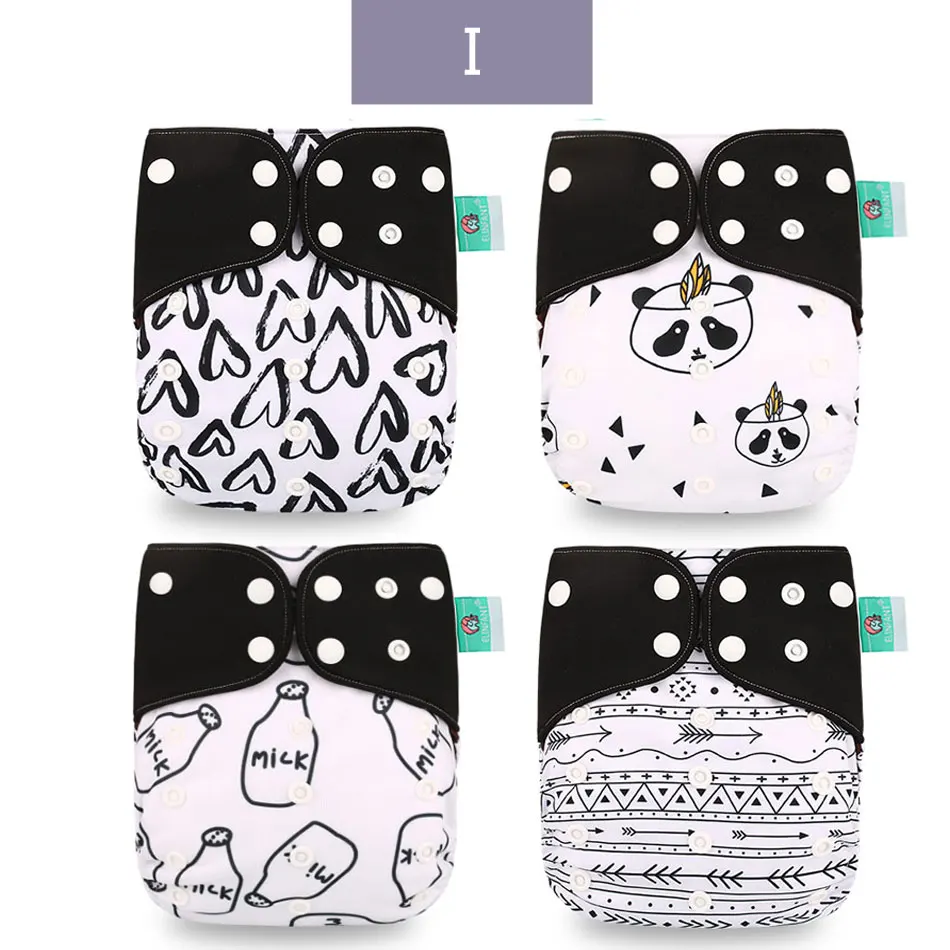 Icloth pocket diaper Elinfant 4 шт./компл. моющиеся подгузники Кофе одежды подгузник прикрытие Регулируемый& Многоразовые подгузники с карманами - Цвет: Icloth pocket diaper