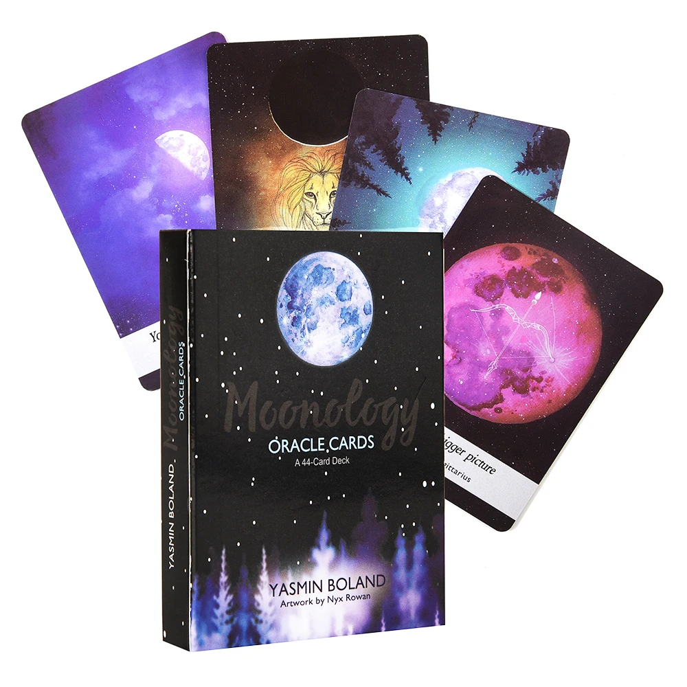 Moonology Oracle Cards электронная направляющая карточная игра в Таро с 44 картами игрушка сила Луны, чтобы получить ясность в вашей жизни