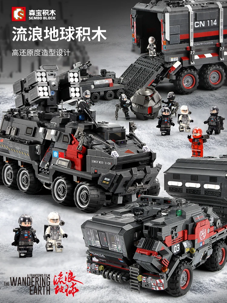 Sembo Военный танк Figther Trucks Comptible LeSet Technic Строительные кирпичи развивающие игрушки подарки на день рождения Minfi