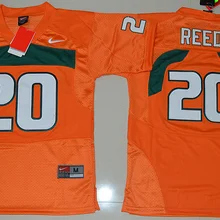 Горячая Майами харрикейнс Ed Рид 20 Горячая Распродажа-оранжевый Размеры S, M, L, XL Джерси