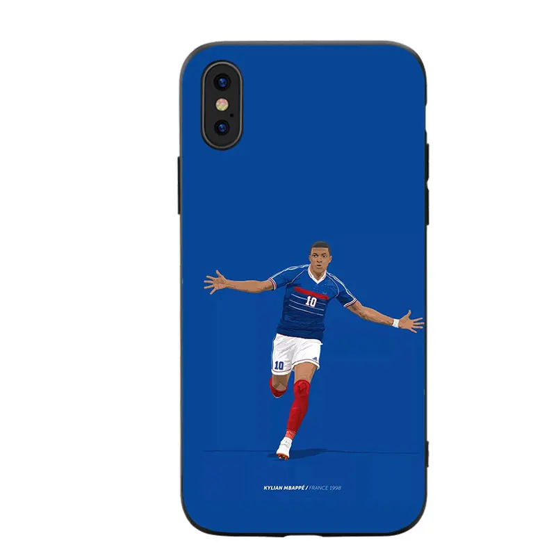 RKQ Футбольная звезда Mbappe Джерси Мягкий силиконовый чехол для телефона для iPhone 5S, SE 6 6S 7 8 Plus X XS XR 11 Pro Max TPU чехол