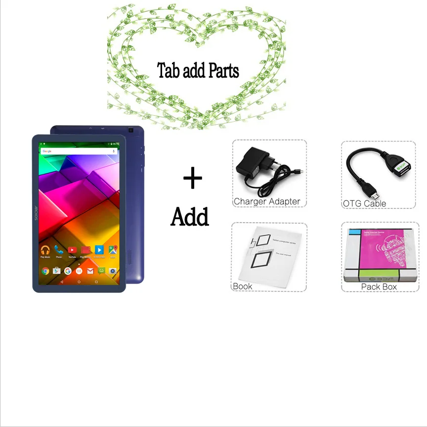 Комплект 1 BDF, новинка, Android 5,1, планшеты, ПК, телефон, sim-карта, 10 дюймов, 1 Гб+ 16 ГБ, ips, lcd, четырехъядерный, 4200 мАч, батарея, Wifi, Bluetooth, приятный дизайн - Комплект: Комплект 1