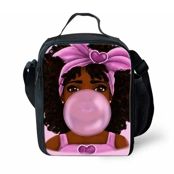 

Boys Girls Lunch Box Kids School Portable Afro Girls Black Art Prints Food Container Organizer Lunch Box For Kids Bento Box