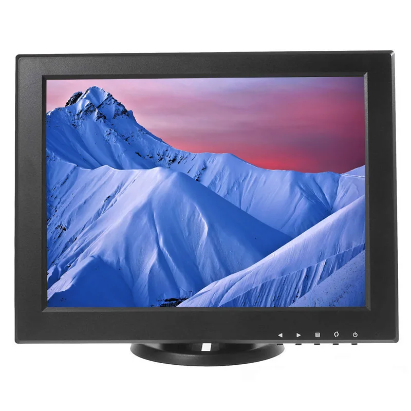 Factory price 12 inch lcd monitor with 12v dc input tft color lcd monitor with AV BNC VGA HDMI USB and speakers