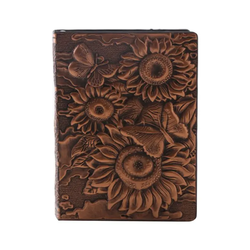 Red Bronze 3D Sunflower тиснением Тетрадь журнал записная книжка Дневник путешествия планировщик Бизнес школьные канцелярские принадлежности - Цвет: Red Bronze