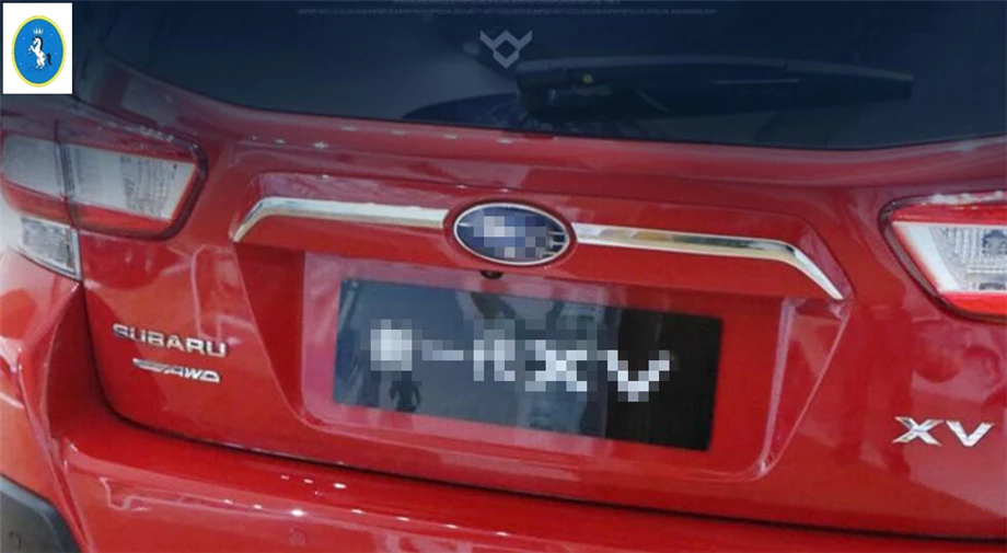 Yimaautotrim яркий авто аксессуар задний багажник верхняя полоса стример Крышка Накладка для Subaru XV Crosstrek