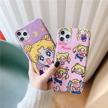 

Sailor Moon Cell Phone Protective Case Phone Case Lovers Anime Adult Tsukino Usagi For IPhone X / Xs / Max / XR / 7/8 / 6s