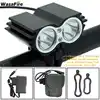WasaFire 7000lm Bike Light 2x T6 Bicycle Headlight MTB Head Lamp Cycling Front Flash Lights with 18650 Battery Pack + Charger ► Photo 1/6