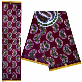 

High quality african guaranteed real wax print fabric 6 yards Ankara java wax fabrics 100% cotton for sewing dress!DF-4547
