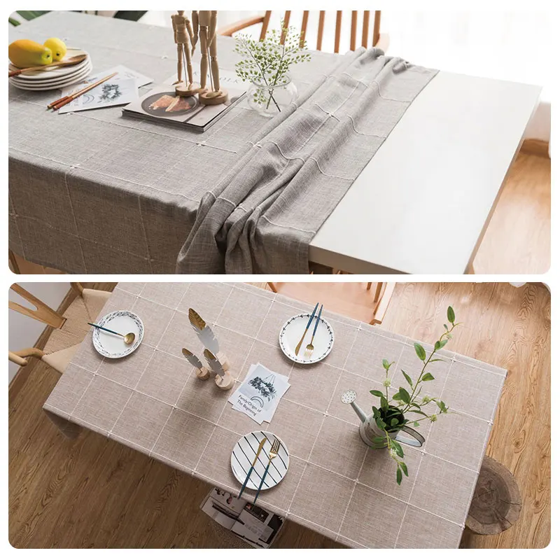 

Linen Tablecloth with Embroidery Cotton Tablecloth Lace Wedding and Easter Table Decoration for Partiestablecloths Rectangle