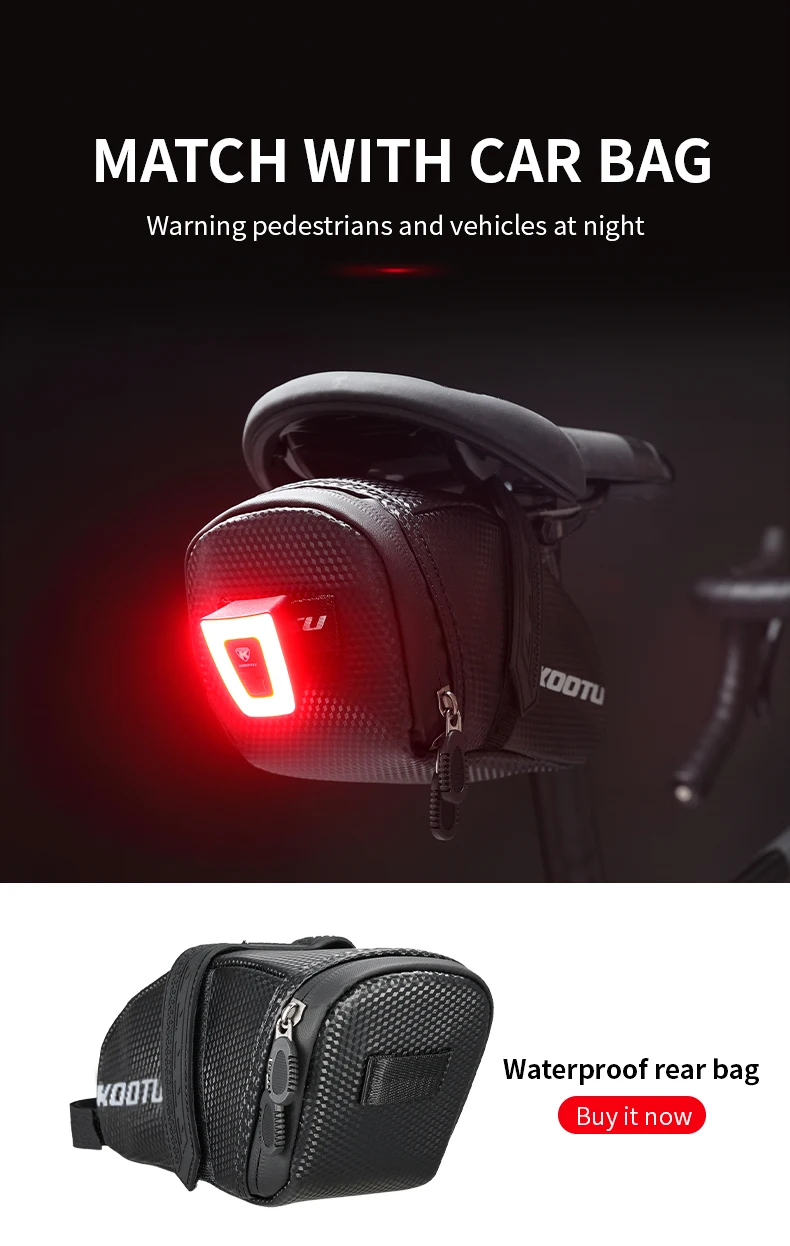 KOOTU bicycle light tail light suit for saddle bag light